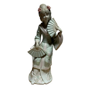 KPM 12" Keisha with two fans figurine